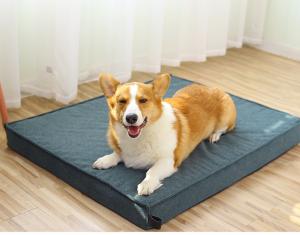 China Orthopedic Memory Foam Dog Bed Thick Waterproof Washable Pet Beds Mattress With Removable Cover on sale