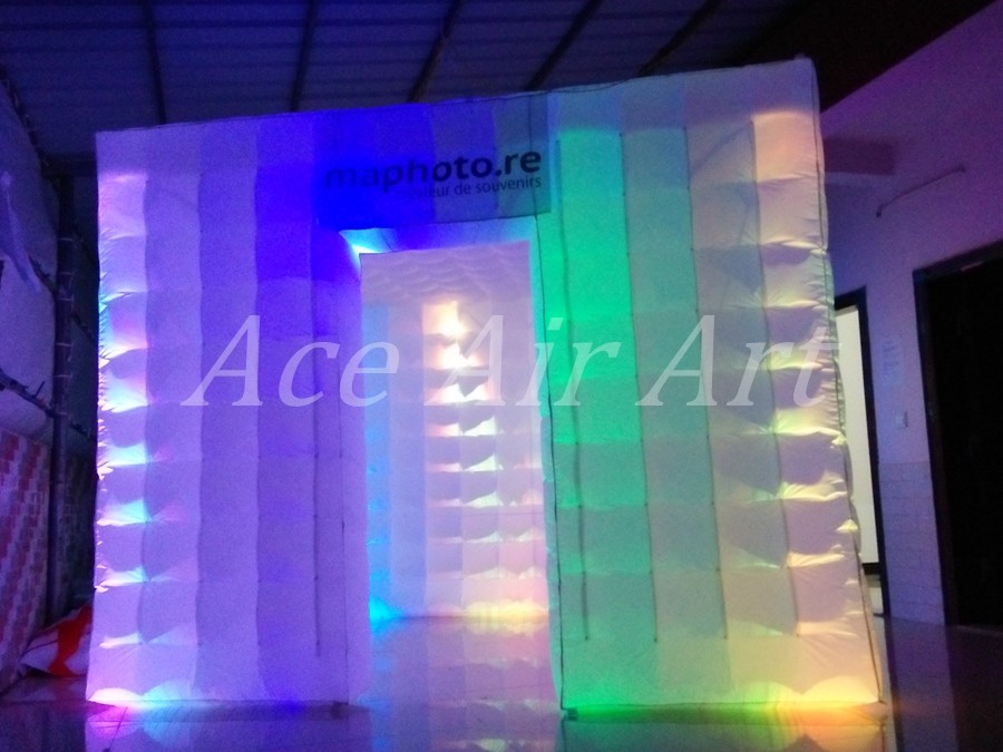  Ace Air Art 3mL x3mW x2.4m H led lighting inflatable photobooth for rental to Renioun Manufactures