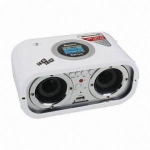  LCD Display SD/MMC and USB Card Reader Portable Speaker with FM Radio + Remote Control Manufactures