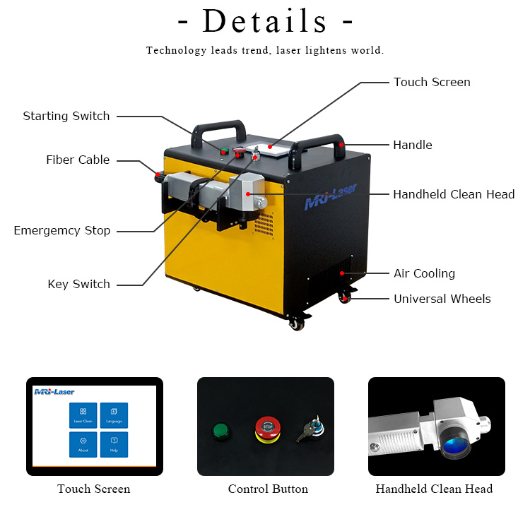 60W Handheld Laser Cleaning System Rust Cleaning Laser Machine