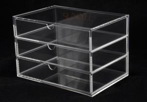  OEM 3 Tier Drawers Custom Store Fixture Clear Acrylic Storage For Supermarket Manufactures