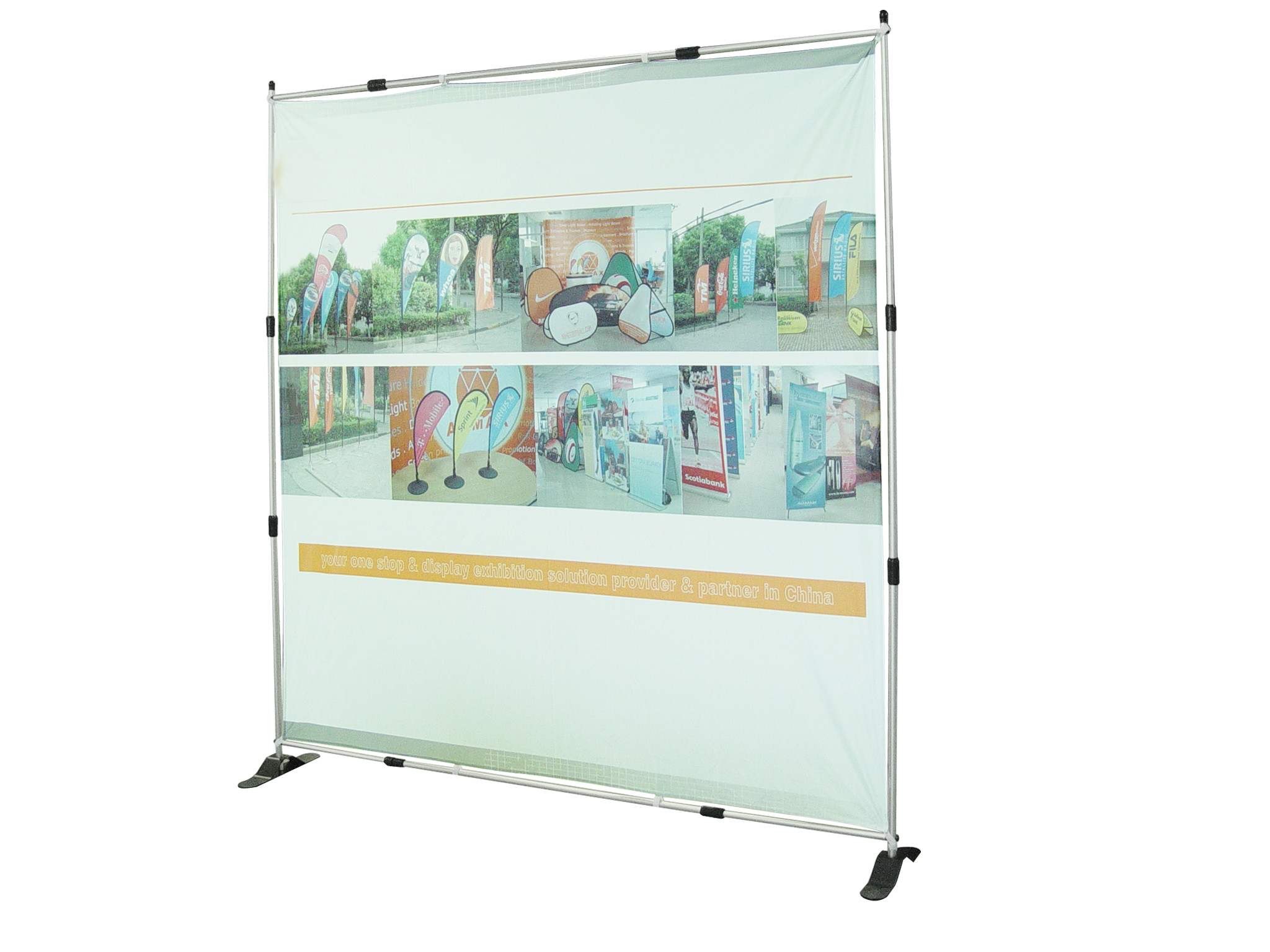  8 Feet / 10 Feet Graphic Banner Stand Backdrop Adjustable Type Digital Printing Manufactures