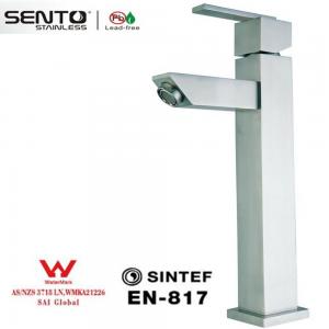 China 2016 Watermark standerd stainless steel sink mixer square basin faucet on sale
