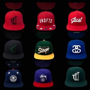  Custom 3d Puff Embroidery Flat Brim Snapback Hats Black Red Blue Color Manufactures