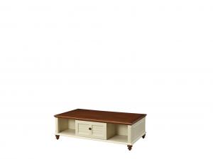  Mediterranean Style Furniture Coffee table made by rubber wood and white painting storage drawers Manufactures