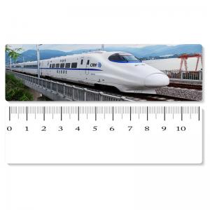  5.4x31cm High - Speed Train 3D Lenticular Ruler PET Material For Student Stationery Manufactures