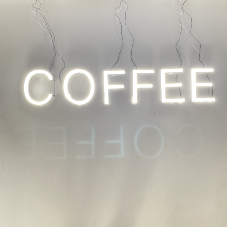  Coffee Shop Led Light Channel Letter Sign 6500K Screw Mount Manufactures