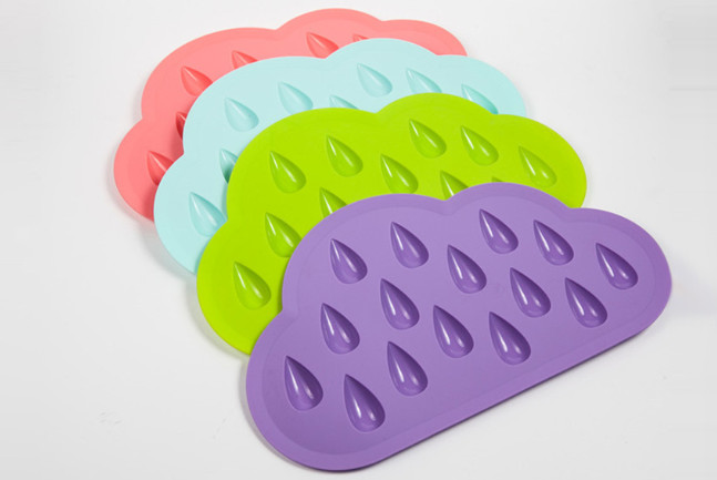 FBAB40187 for wholesales food-grade silicone raindrop shape ice cube tray