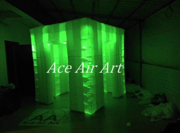 2.4 m x 2.4 m x 2.4 m ace air art inflatable wedding photo booth /inflatable led photobooth for weddings with best light