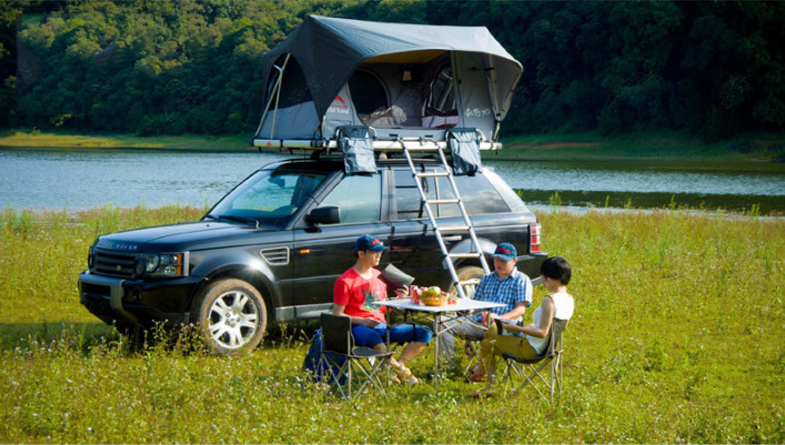  Hard Cover UV 50+ Roof Rack Pop Up Tent For Your Car 1 Year Warranty Manufactures