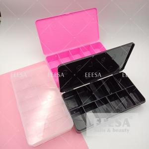  Private Label Custom Numbered Plastic Clear Transparent Black Pink Empty Nail Tip Box Manufactures