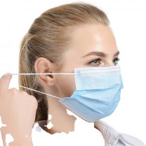  Breathable Blue Face Mask / Disposable Mouth Mask Multi Layered Stereo Design Manufactures