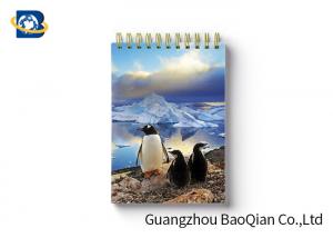  Penguin Image Notebook Custom Printed Spiral Notebooks 3D Cover High Definition Manufactures