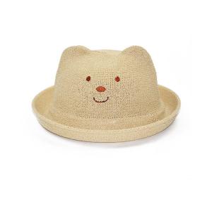  Korean Version Baby Cat Ears Hat , Kids Summer Hats Straw Material Manufactures