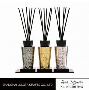  Luxury Room Aromatherapy Reed Diffuser With Black Top Cover , Screen Printing Manufactures