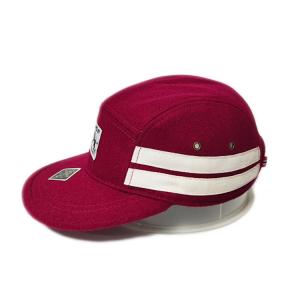  Fashion Custom Wool 5 Panel Camper Hat For Children Red Color 56-62CM Manufactures