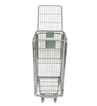 China Zinc Plated Lockable Storage Cage , Wire Mesh Security Cage With Top Lip on sale