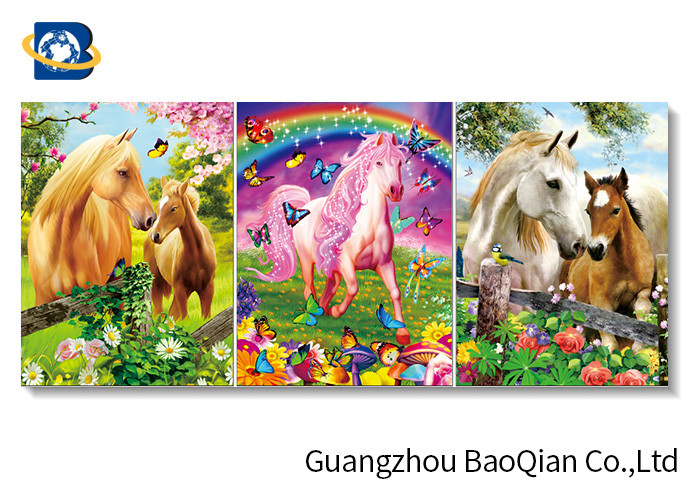  Stock Horse Wall Decor Picture , PP / PET Material 3d Flipped Poster Manufactures