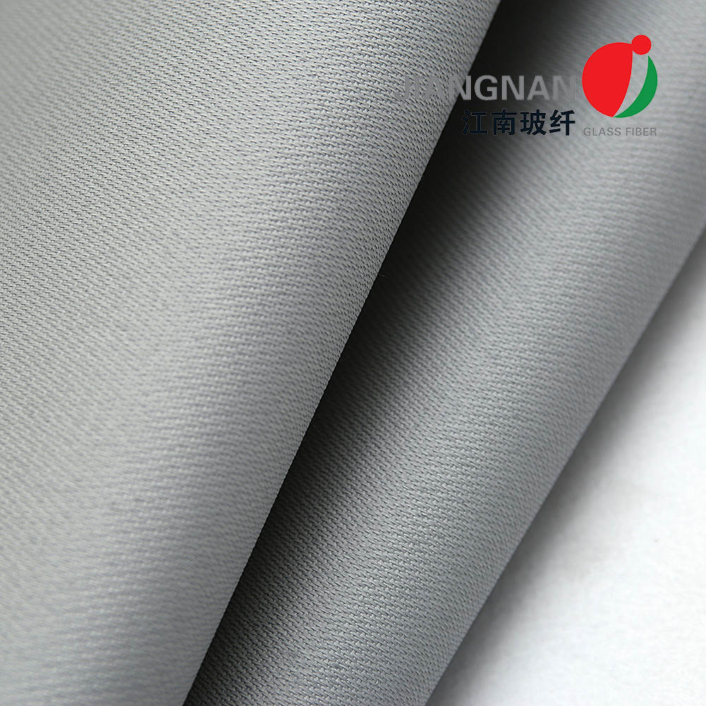 China 0.45mm PU Coated Glass Fibre Fabric For Welding Blanket 460gsm 39 Cloth on sale