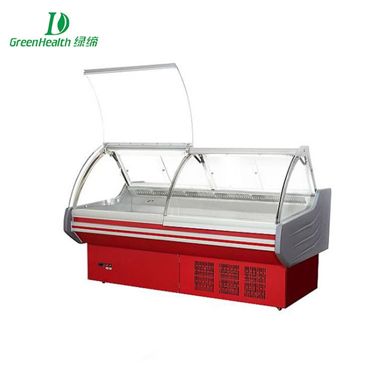 Quality Ventilated System Serve Over Meat Deli Display Refrigerator / Display Showcase Freezer for sale