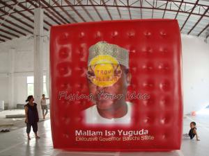  Red Reusable durable helium cube balloon with Full digital printing for Sporting events Manufactures
