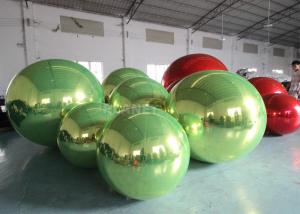  Red Green Custom Size Double Layer PVC Inflatable Mirror Ball Hanging Sphere Disco Balls Balloon For Advertising Events Manufactures
