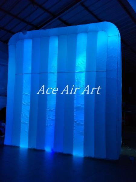 Ace Air Art new style white fabric led lighting inflatable photo booth enclosure with logo to USA
