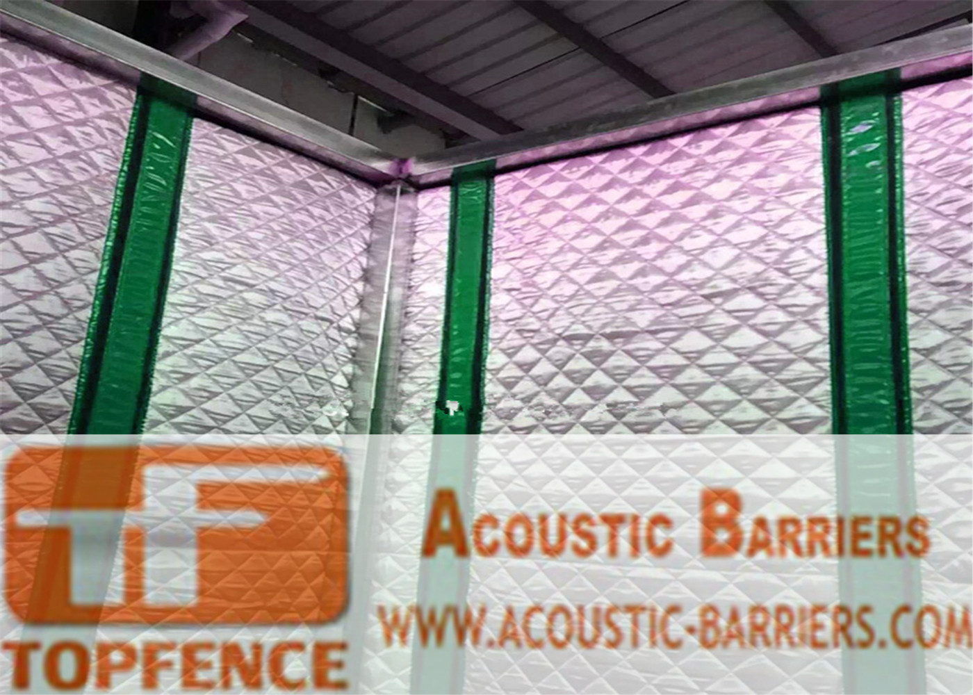  Temporary Sound Barriers Fence 40dB noise Industrial Acoustic Curtains Waterproof Acoustic Sound Barrier Manufactures