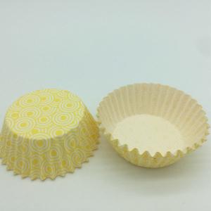  Yellow Cwedding Cupcake Holders , Greaseproof Paper Muffin Cases Cups Wrappers Manufactures