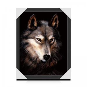  25x35cm Lenticular 3D Animal Picture With PS Frame Eco - Friendly Material Manufactures