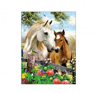  Running Black Horses Image 3D Lenticular Pictures For Advertisement Manufactures