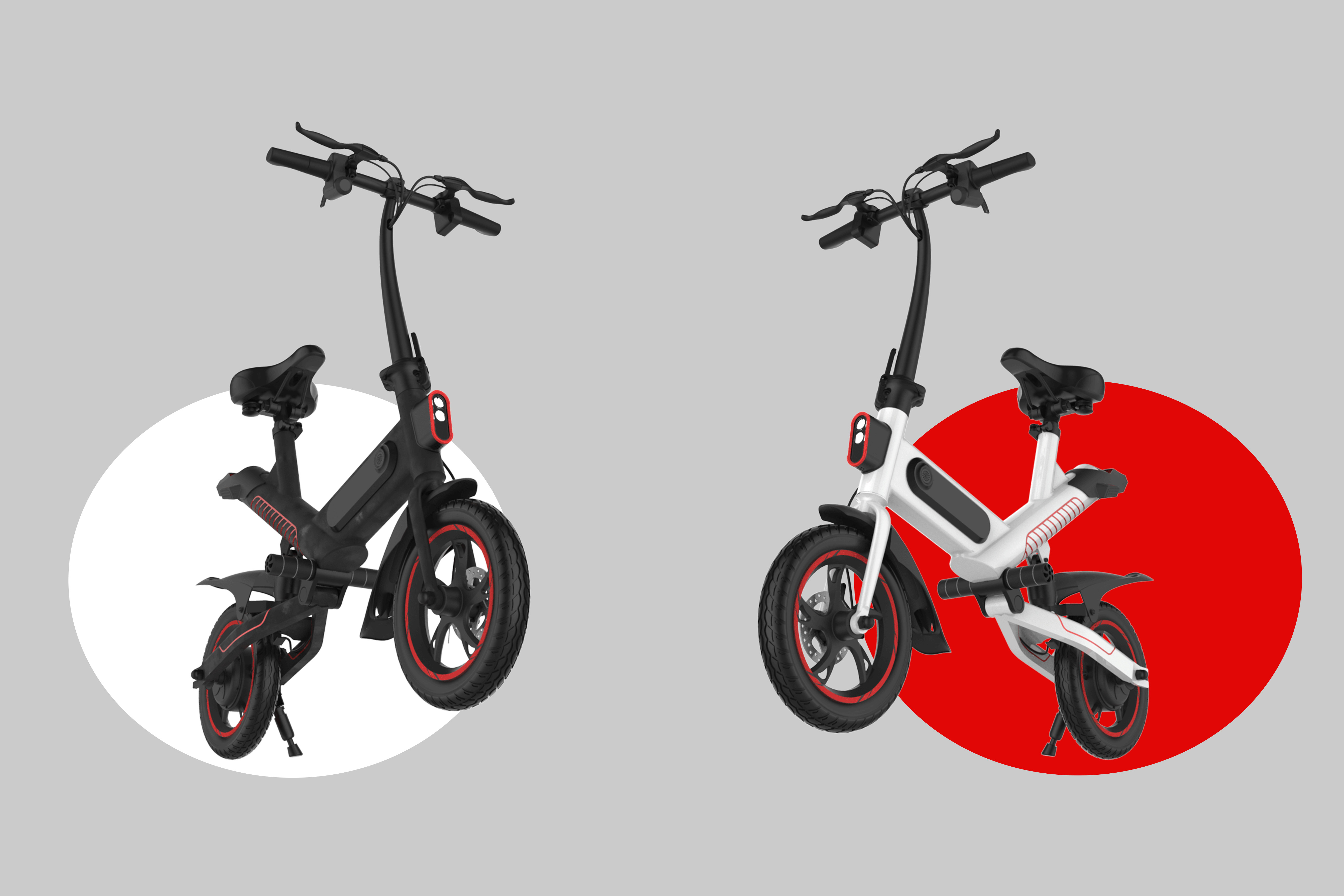Quality Smart Fold Up Electric Bike 25KM / H , 36V 6AH Mini Folding Electric Bike for sale