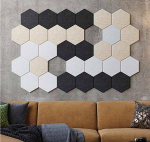  PET Sound Absorbing Sound Hexagonal Acoustic Panels 14x12x0.5 Inches Manufactures