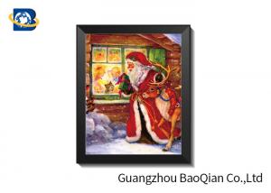  Christma Holiday Theme PET 3D Lenticular Pictures For Indoor Decoration Manufactures