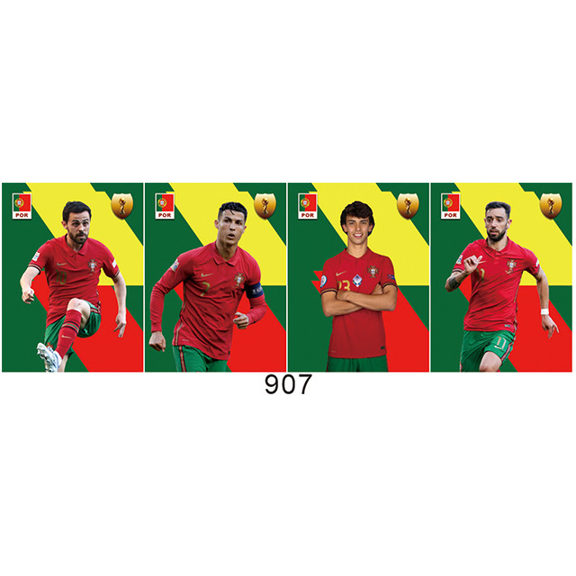  New 3D Soccer Star Posters Famous Football Star Europe America Football Flip 3D Poster For Kids Room Boy Bedroom Wall Ar Manufactures