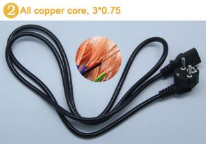  0.75cm 2 Size Stage Lighting Accessories / Power Connector Cable For Led Par Light Manufactures