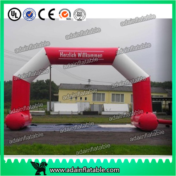  White And Red 6 x 3M Inflatable Arch , Inflatable PVC Advertising Hotel Arch Manufactures