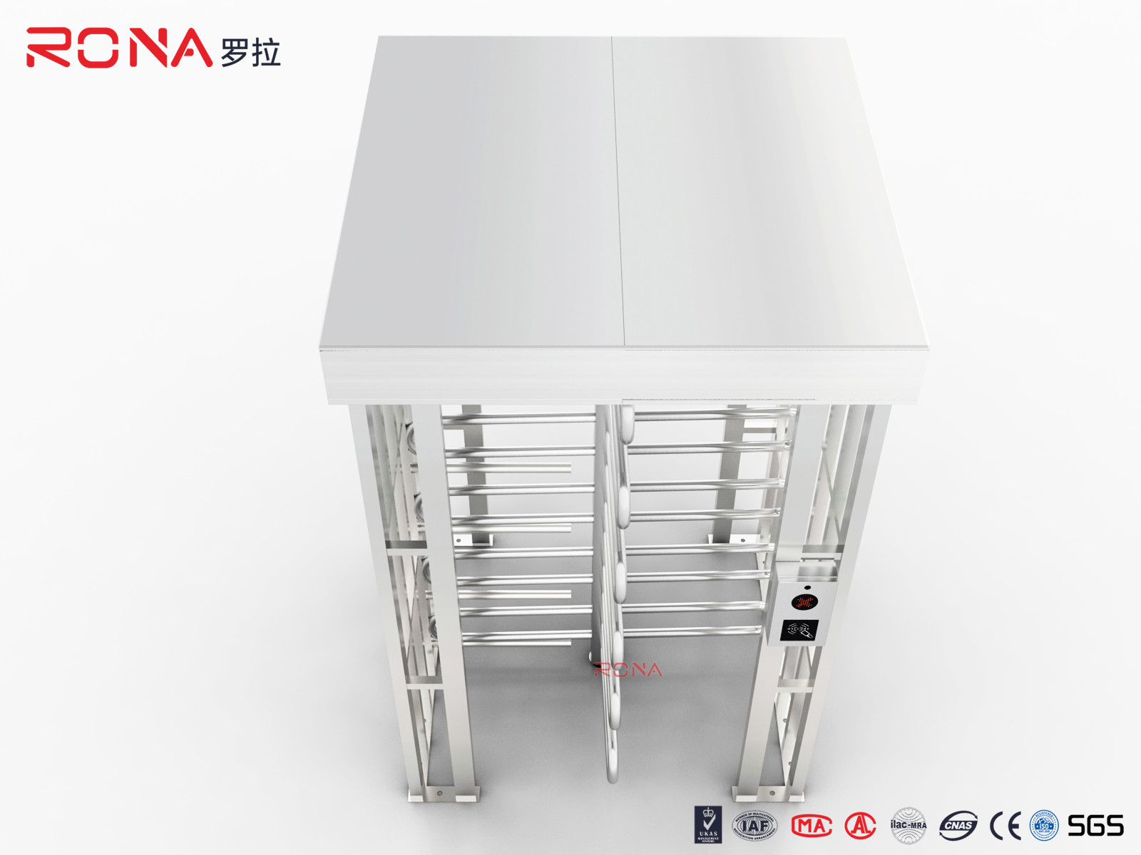  Pedestrian Access Control Full Height Turnstile For Military Bases Governmental Office Manufactures