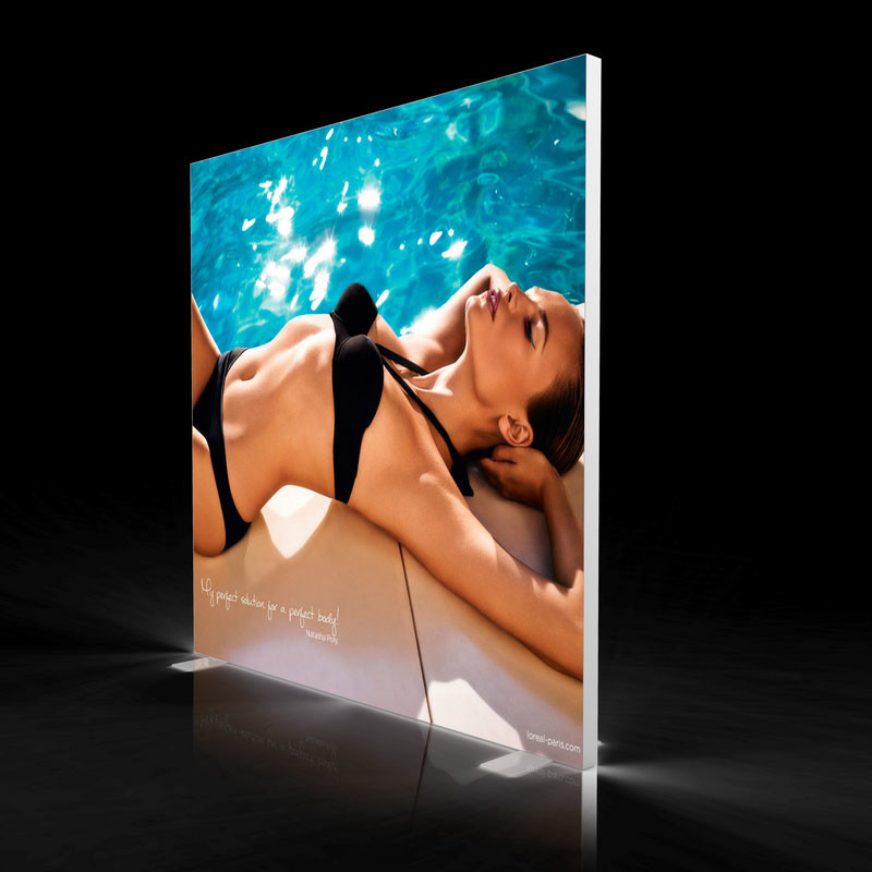  Customized Colors Backlit Seg Fabric Frames , Frameless Led Light Boxes Manufactures
