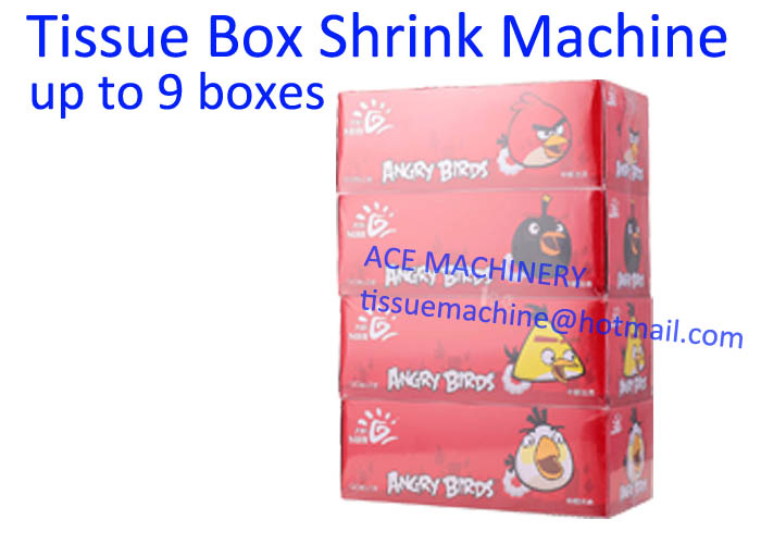 facial tissue box shrink machine