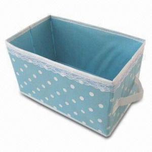 China Non-woven Storage Bin with Handle, Available in Different Designs and Colors, Sized 27 x 16 x 16cm on sale