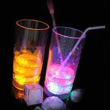  Flashing Juice Glasses with Switch, Three LED Lights and 250mL Capacity Manufactures