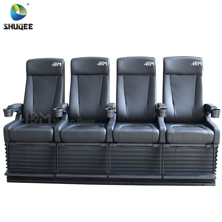  4D Cinema System PU Leather Motion Seat Black Color With 40 Seats Manufactures