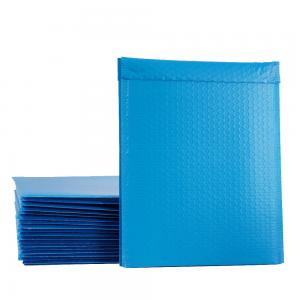 China Blue LDPE Poly Bubble Mailer Bag Waterproof Recyclable Self Seal on sale
