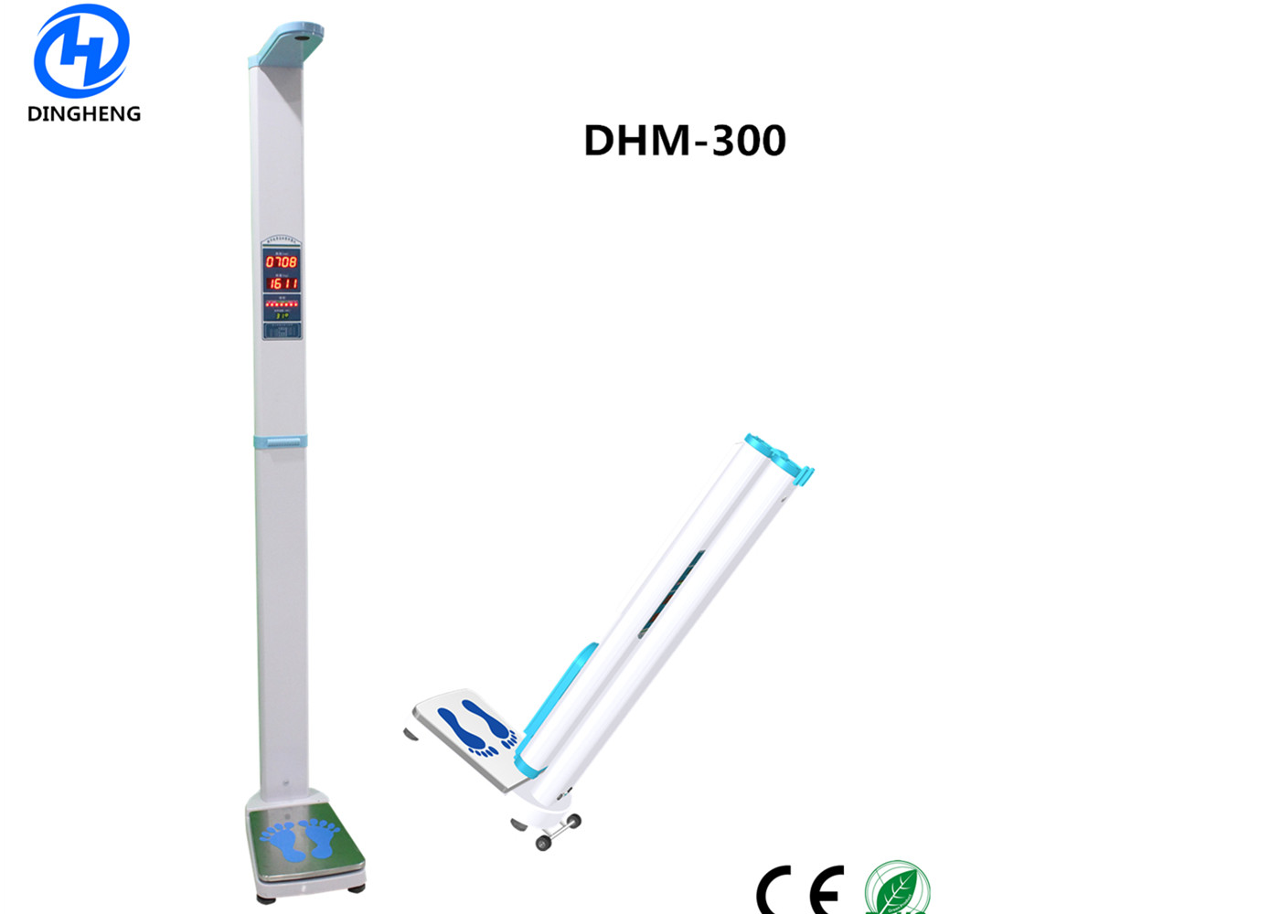  Medical height weight scales with land wheel and foldable function Manufactures