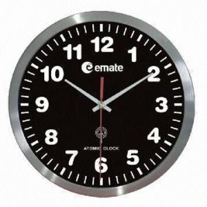 China 12-inch Atomic Analog Wall Clock with Aluminum Frame and 4-time Zone Settings of WWVB on sale