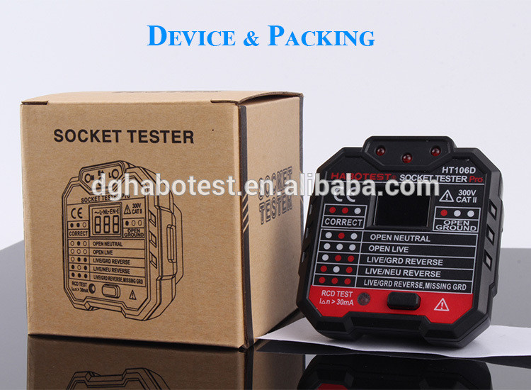  250V Check Plug Socket Tester Manufactures