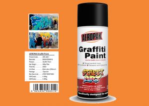 MSDS Graffiti Spray Paint , Outdoor Spray Paint With  Orange Yellow Color Manufactures
