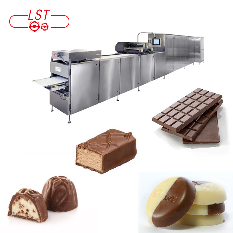PLC Controlled Chocolate Production Line For Chocolate Bar With Servo System