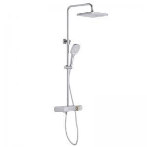 China Chrome Hand Shower Mixer Set Shower Systems With Rain Shower Head 3 Functions Handheld on sale